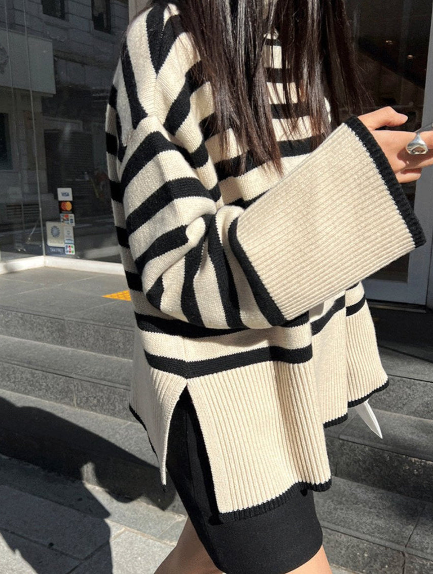 Aura Stripe Cashmere Blend Knit