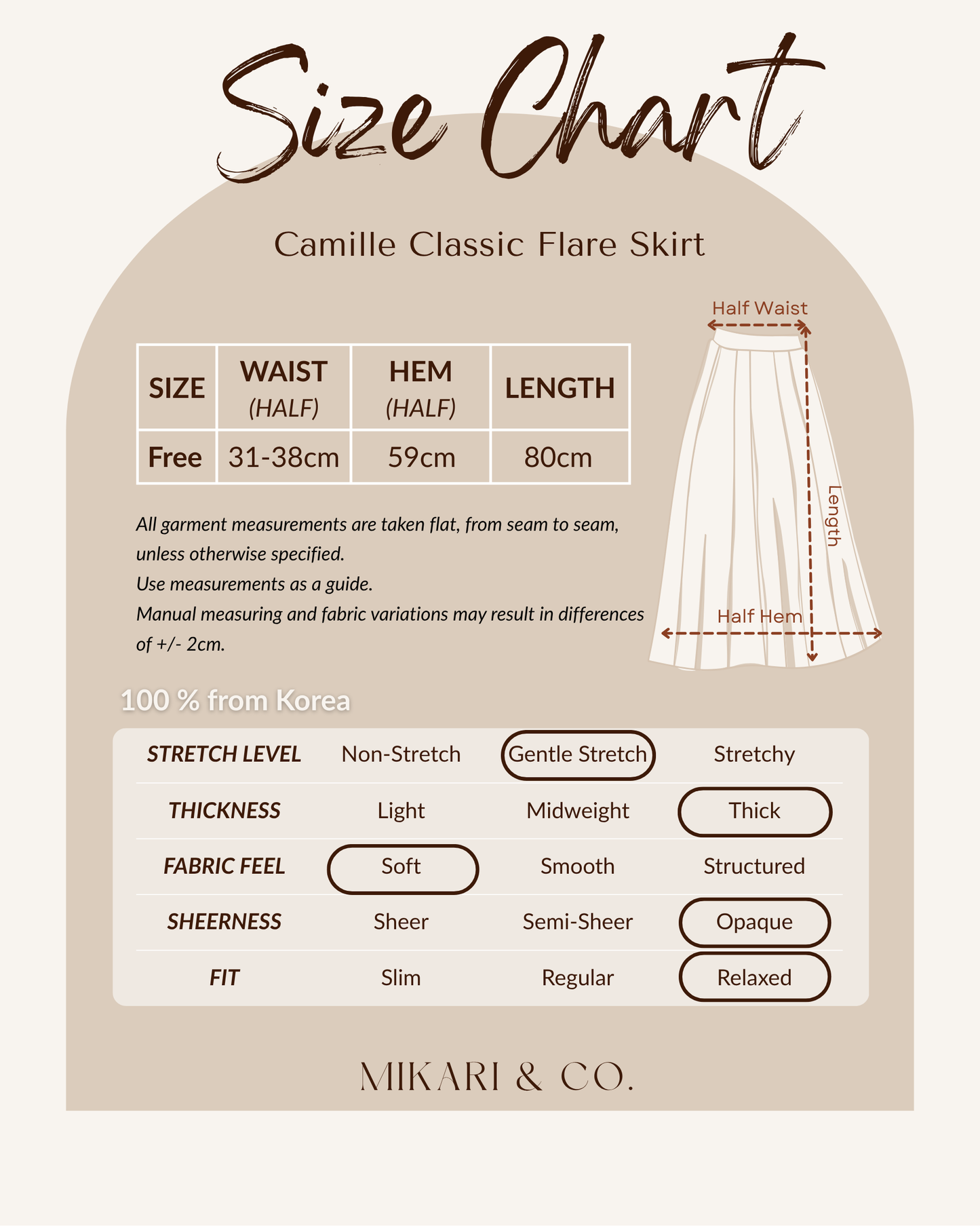 Camille Classic Flare Skirt