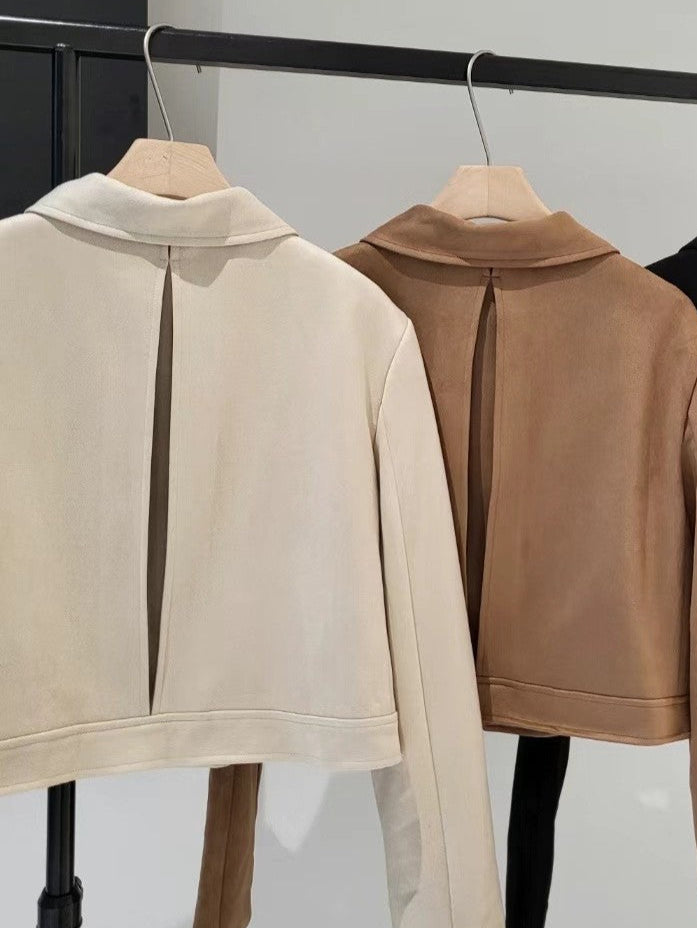Eloise Suede Crop Jacket
