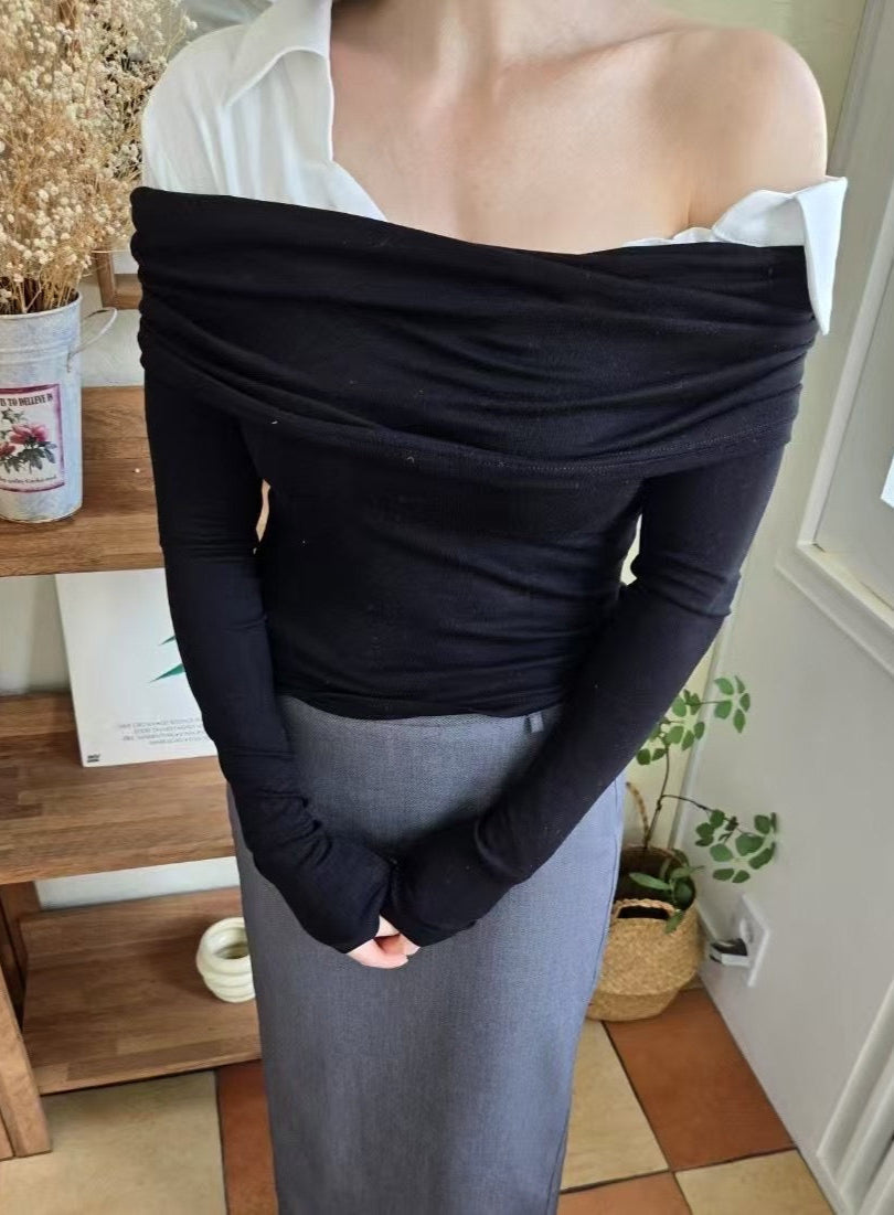 Mira Contrast Collar Top