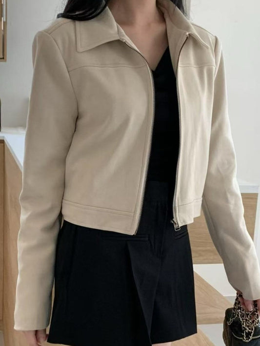 Eloise Suede Crop Jacket