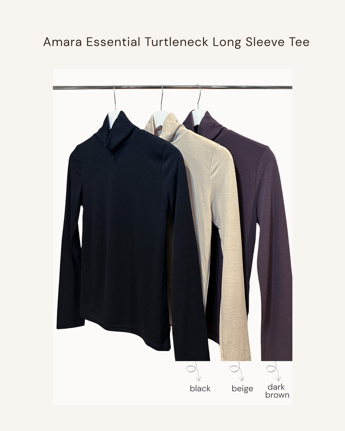 Amara Essential Turtleneck Long Sleeve Tee