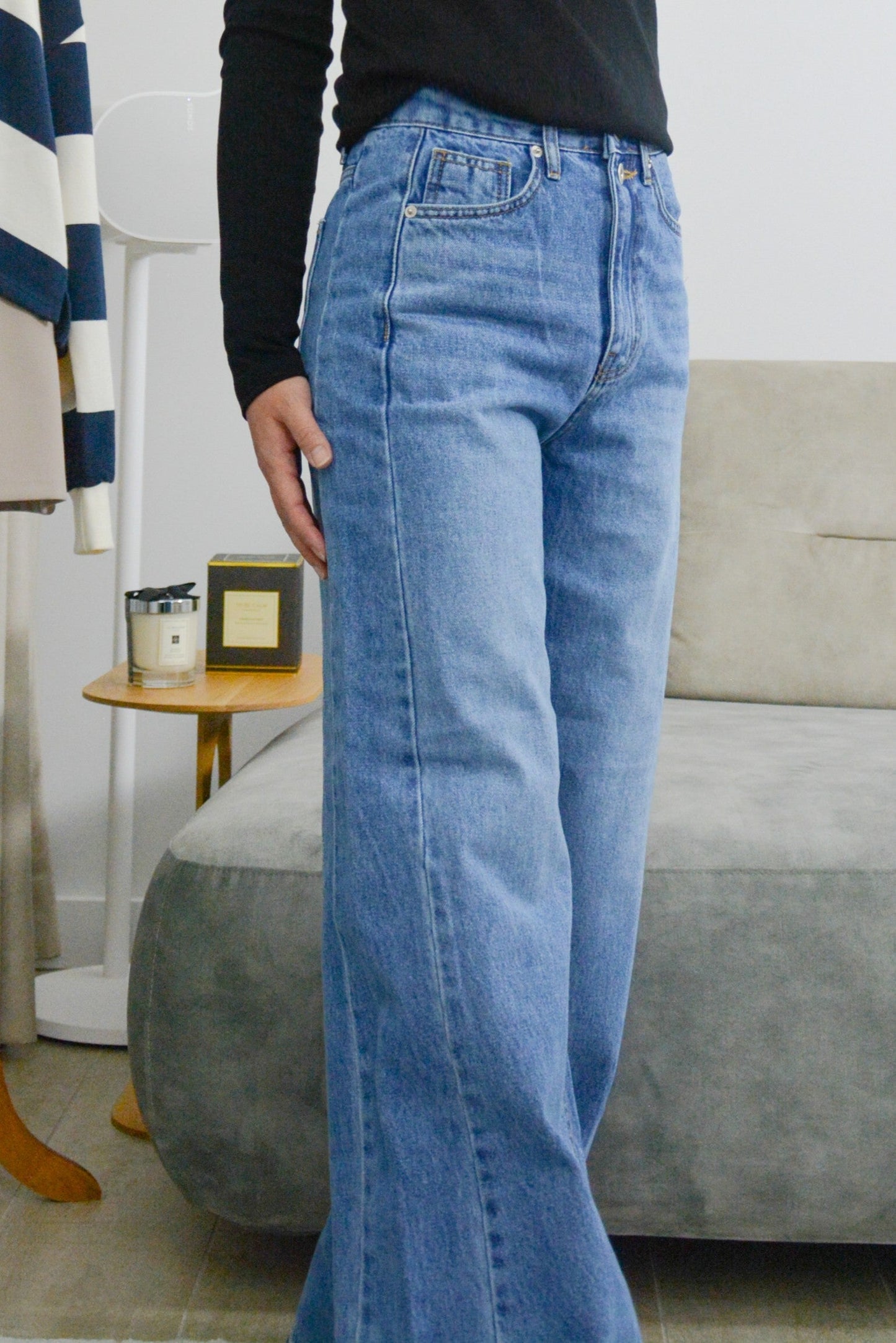 Noa Side Stripe Denim Pants