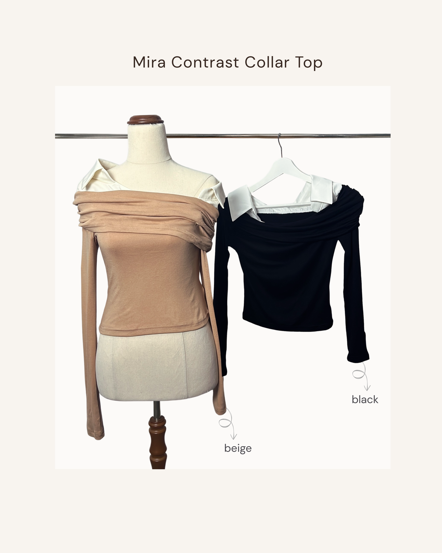 Mira Contrast Collar Top