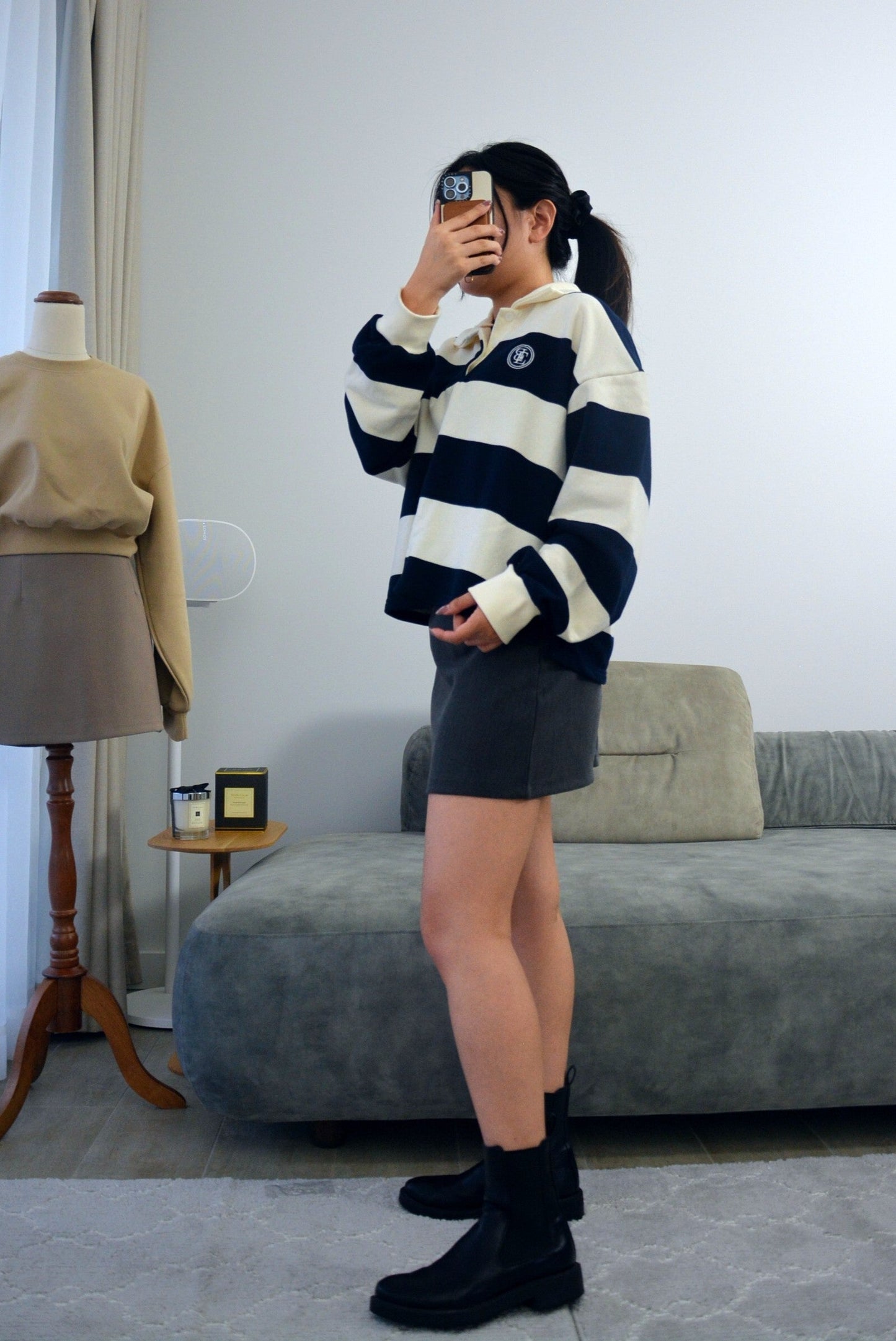 Serena Striped Weekend Sweatshirt