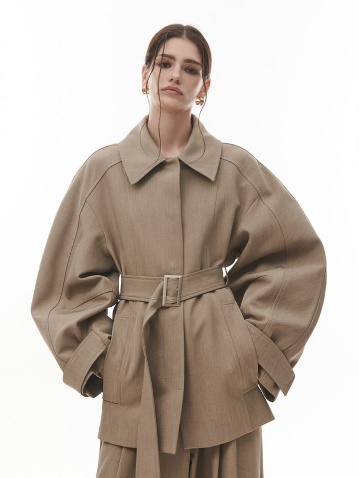 Vora Sculptural Belted Jacket