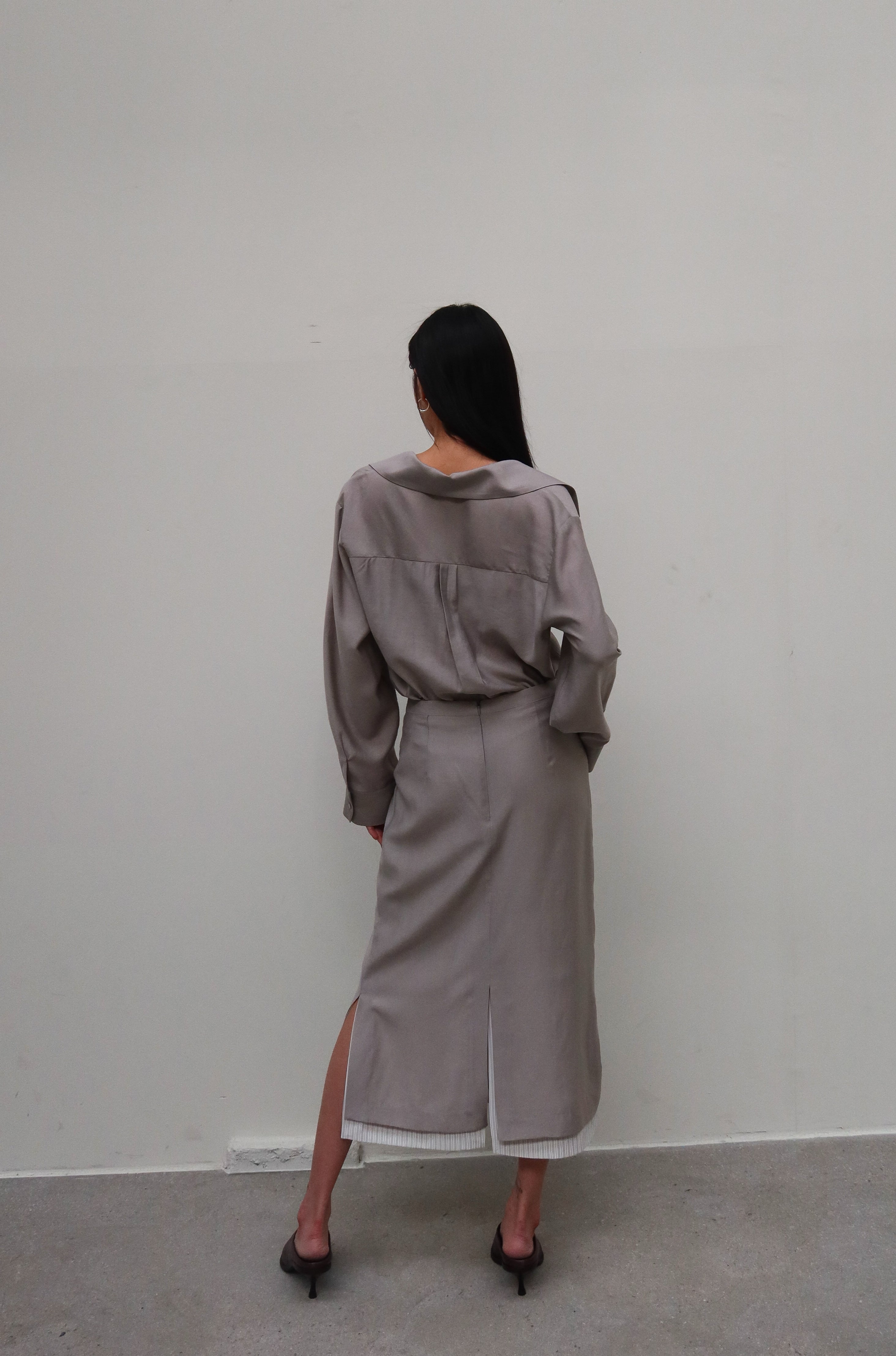 Ode Contrast Hem Skirt