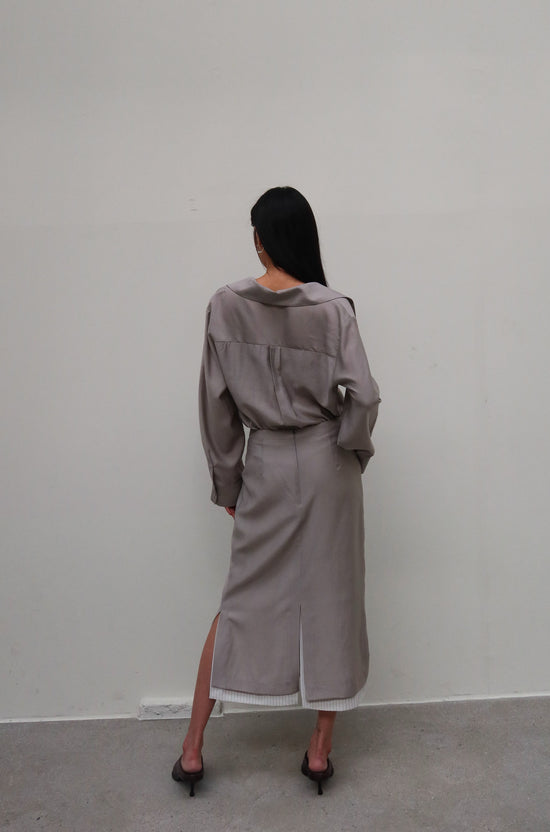 Ode Contrast Hem Skirt
