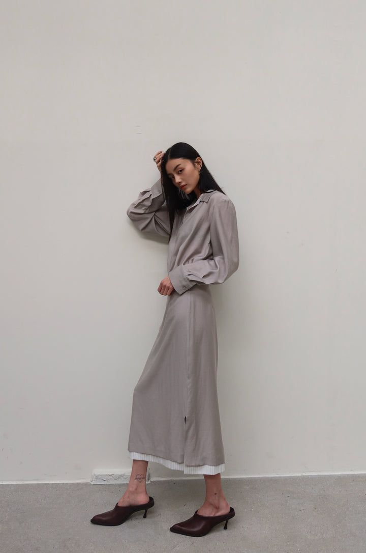 Ode Contrast Hem Skirt