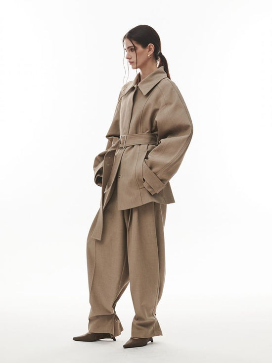 Vora Sculptural Belted Jacket