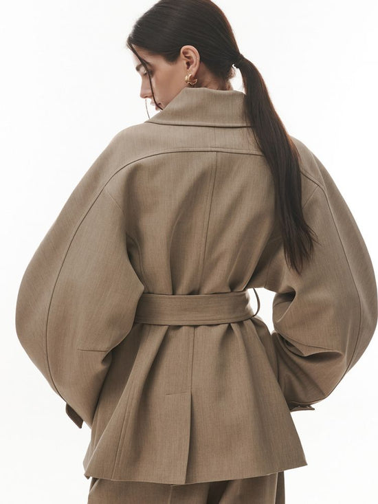 Vora Sculptural Belted Jacket