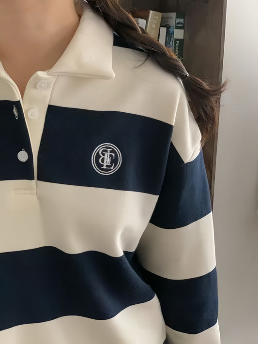 Serena Striped Weekend Sweatshirt